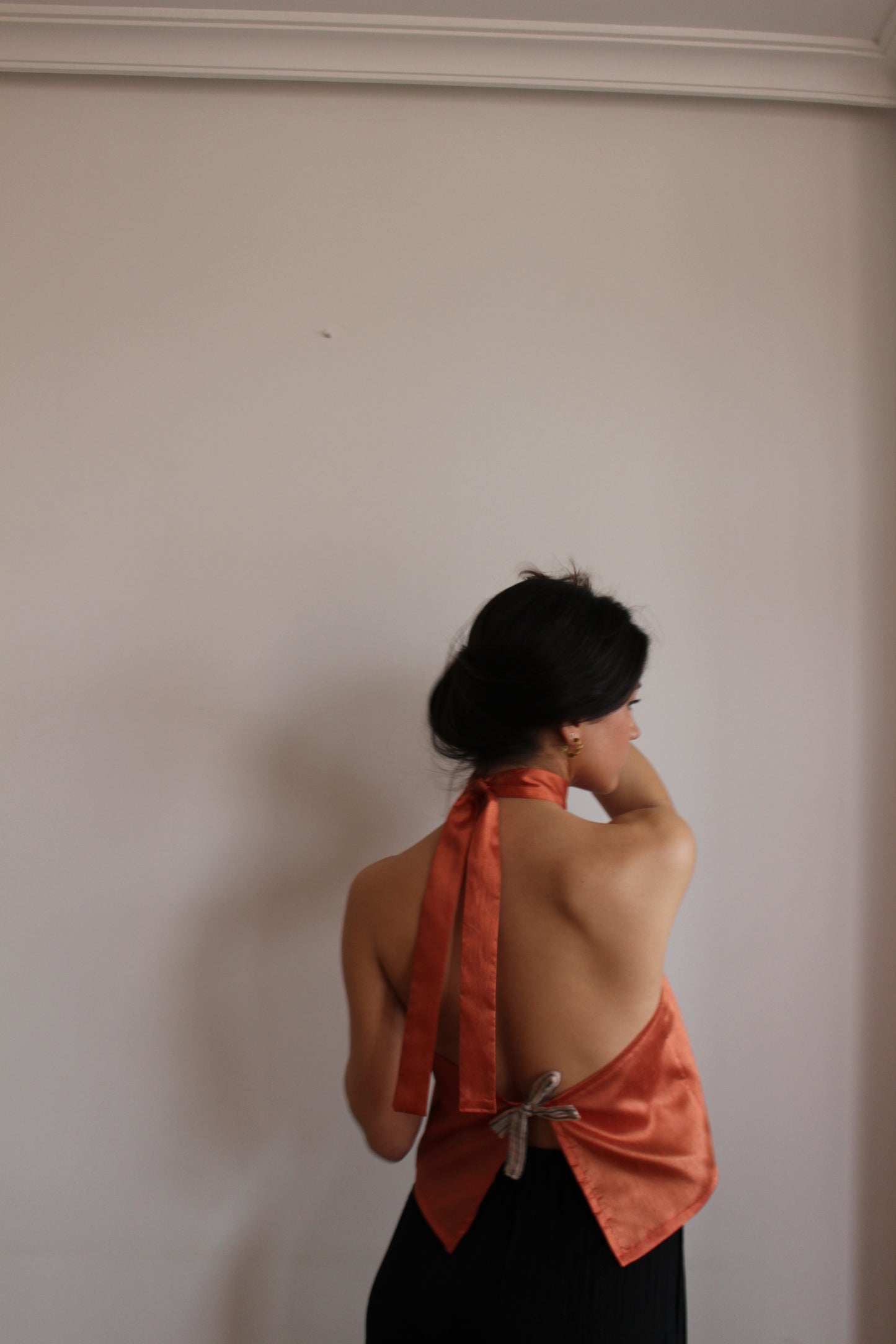 Top Naranja Halter