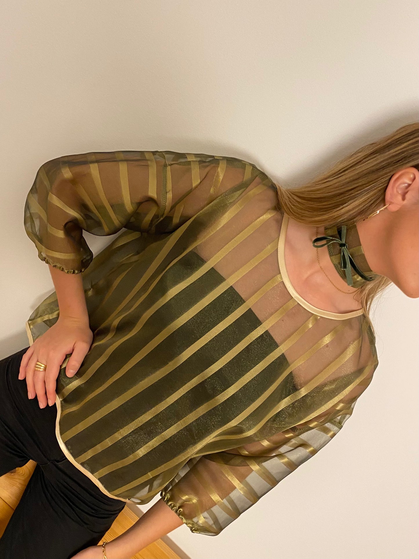 Blusa Rayas Verde