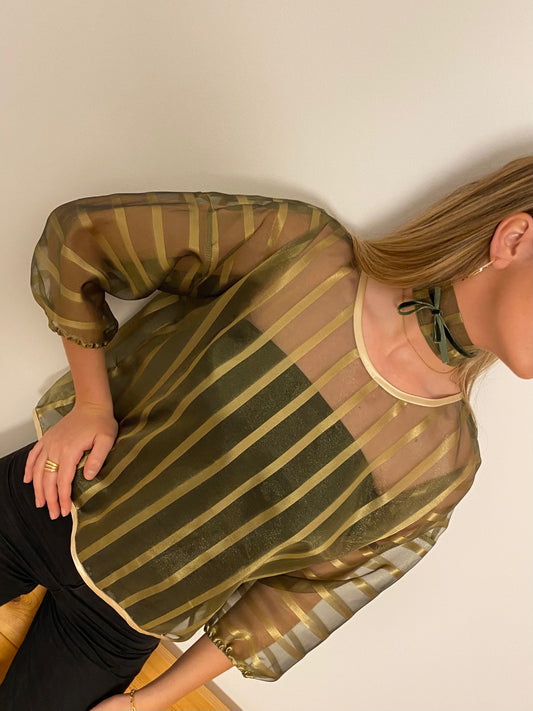 Blusa Rayas Verde